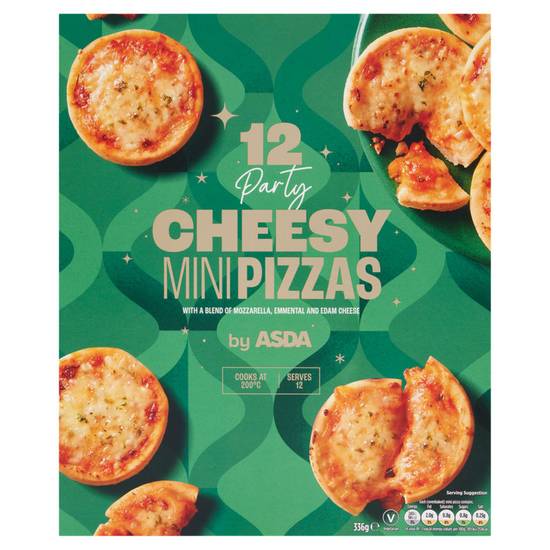 Asda 12 Party Cheesy Mini Pizzas 336g