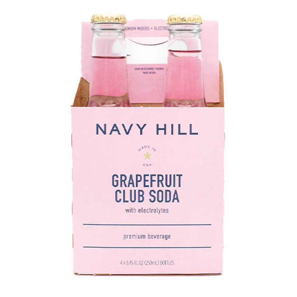Navy Hill Club Soda With Electrolytes (4 ct) (grapefruit)