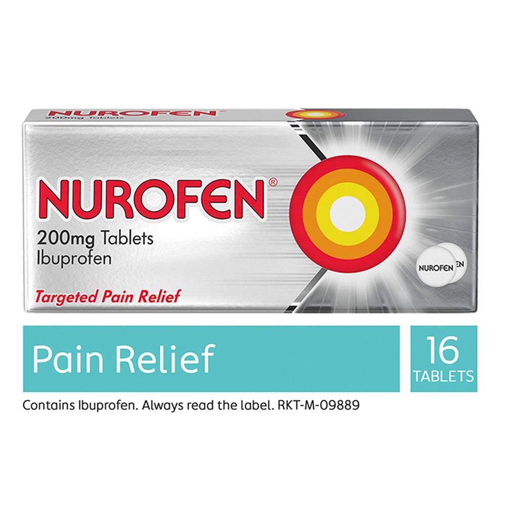 Nurofen Ibuprofen Pain Relief 200mg Tablets x16