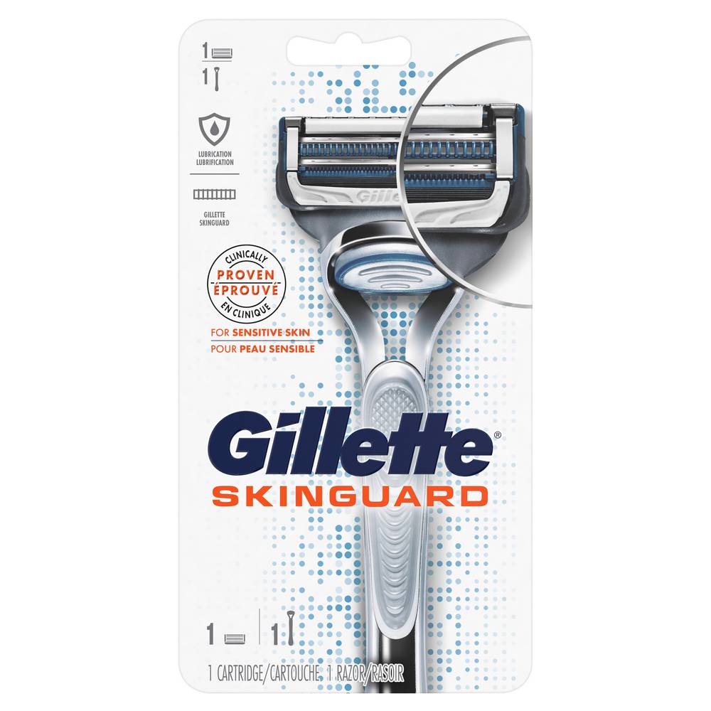 Gillette SkinGuard Men's Razor, Handle + 1 Blade Refill