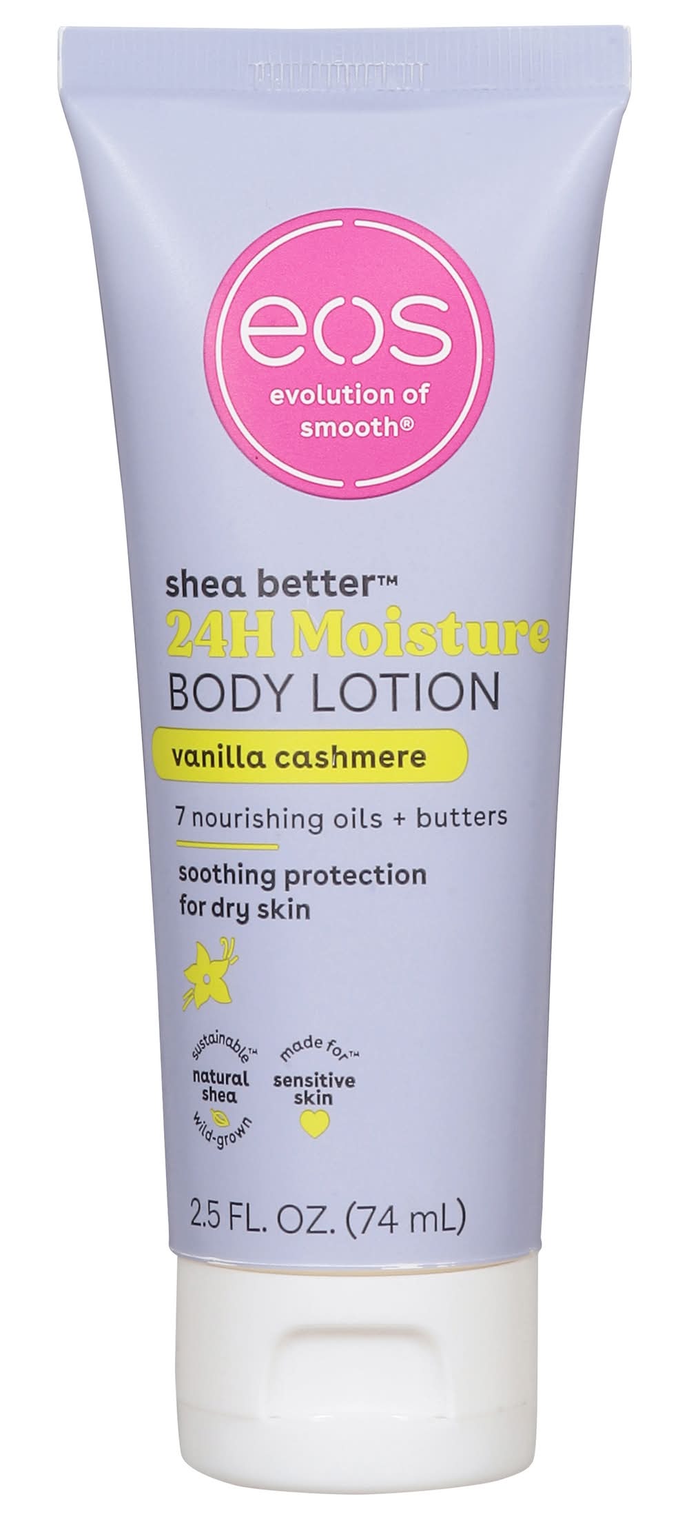 eos Shea Better 24h Moisture Body Lotion, Vanilla Cashmere (2.5 fl oz)