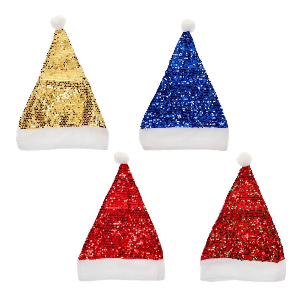 Christmas House Sequin Santa Hat, 1-ct.