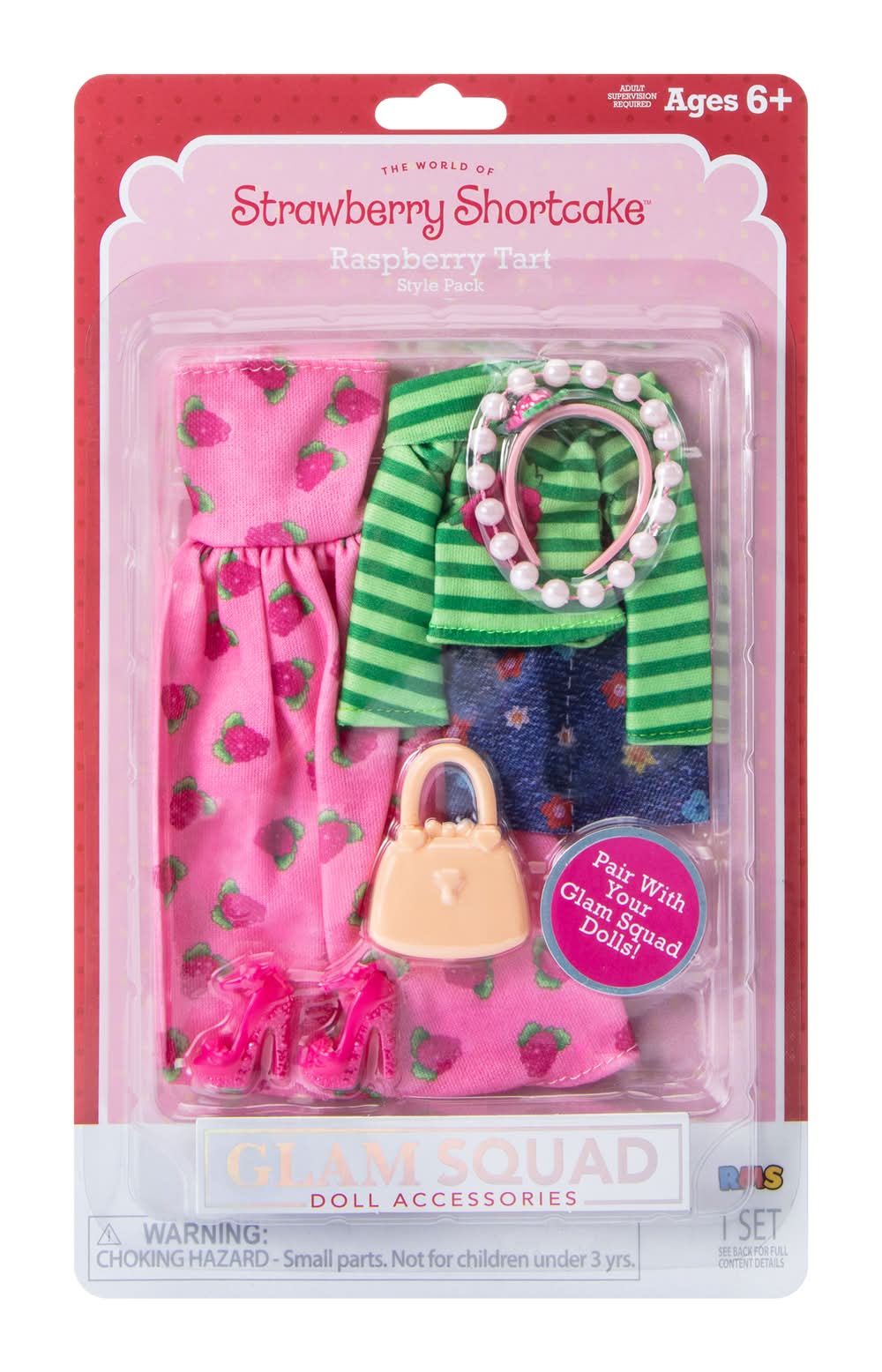 Strawberry Shortcake™ Glam Squad Fashion Doll Outfit Set Raspberry Tart