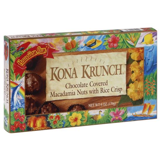 Hawaiian Sun Kona Krunch Chocolate Covered Macadamia Nuts (6 oz)