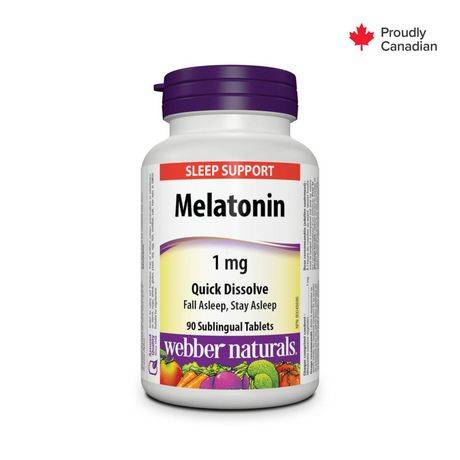 Webber Naturals Melatonin Quick Dissolve , 1 mg (20 g)