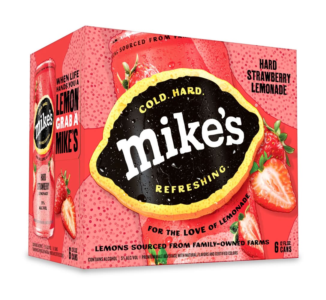 Mike's Hard Cold Hard, Strawberry Lemonade (6 x 12 fl oz)