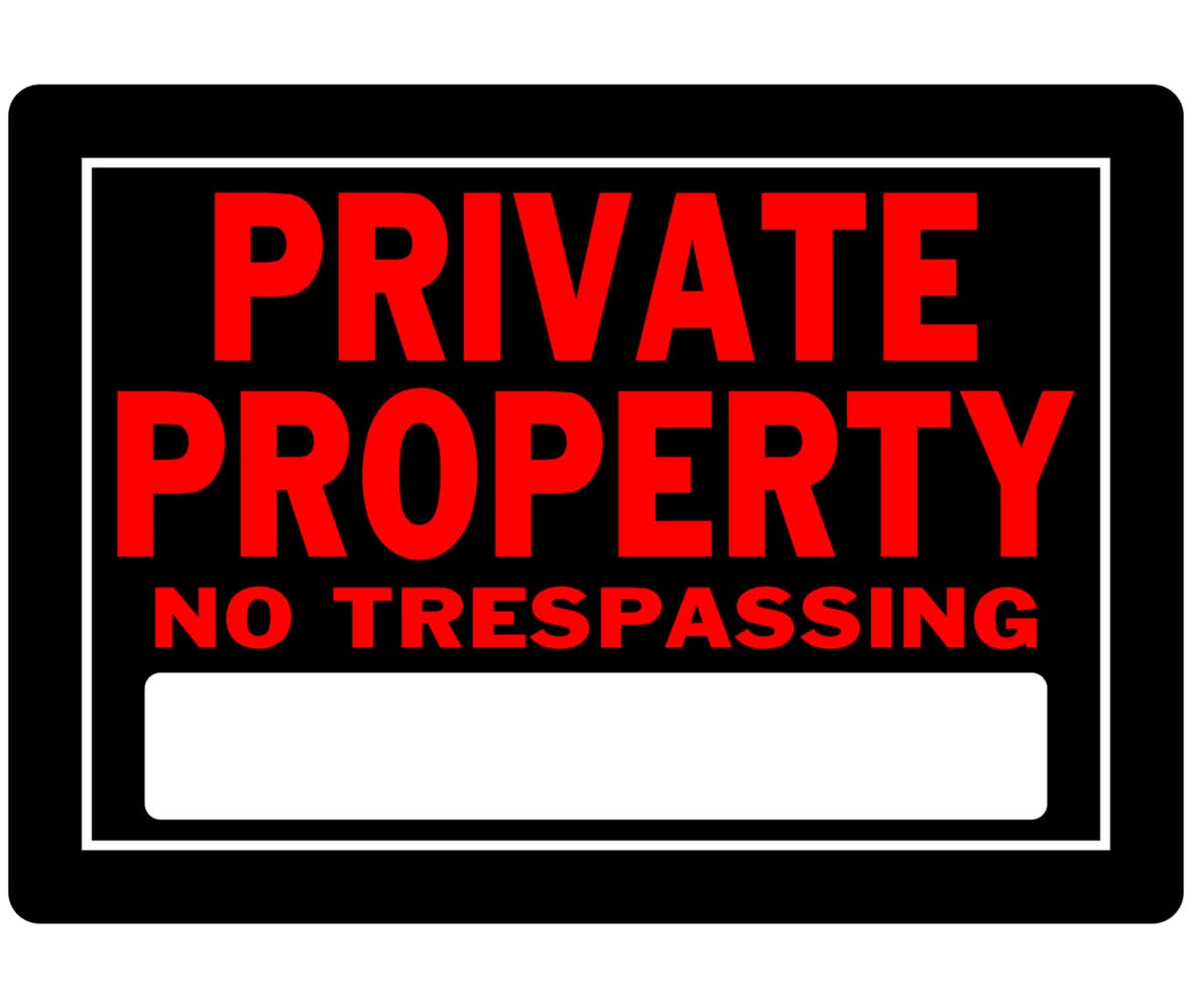 Hillman English Black No Trespassing Sign 10 In. H X 14 In. W