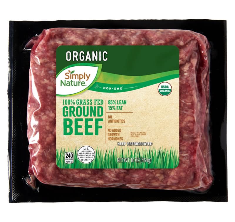 Simply Nature 100% Organic Grass Fed Ground Beef (16 oz)