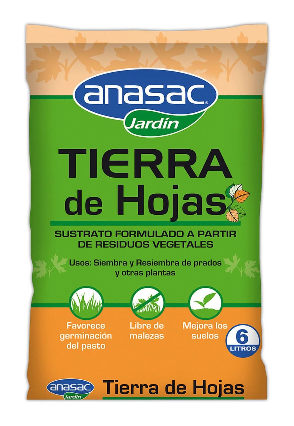 Anasac · Sustrato tierra hojas 6 litros