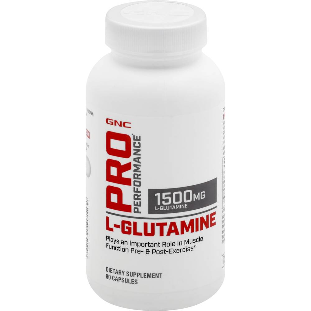 GNC Pro Performance L-Glutamine 1500 mg Capsules (4 oz, 90 ct)