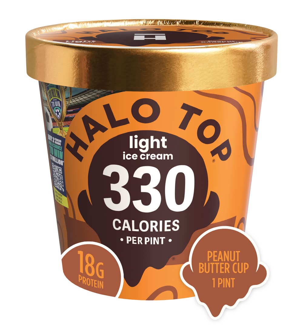 Halo Top Light Ice Cream, Peanut Butter (1 pint)