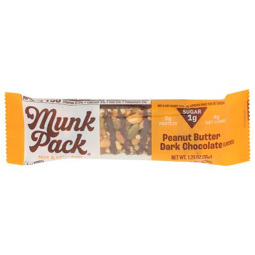 Munk Pack Peanut Butter Dark Chocolate Nut & Seed Keto Bar