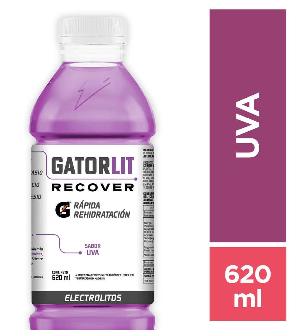 Gatorlit · Bebida suero rehidratante - Uva (620 ml)