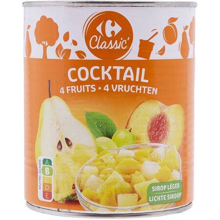 Carrefour Classic' - Cocktail sirop au 4 fruits (825g)