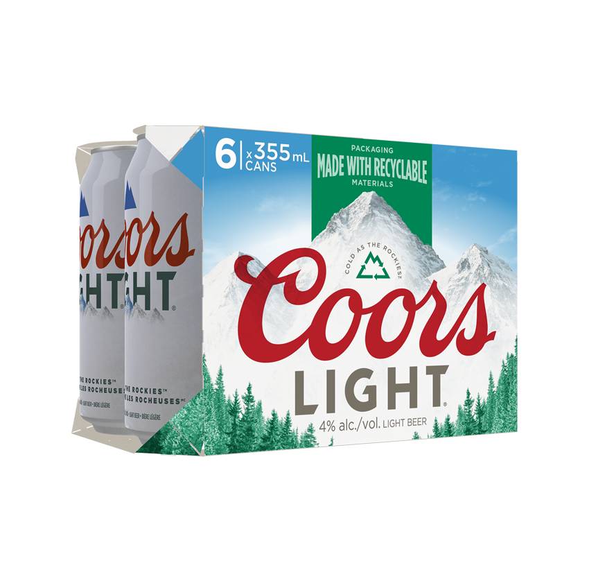 Coors Light  (6 Cans, 355ml)