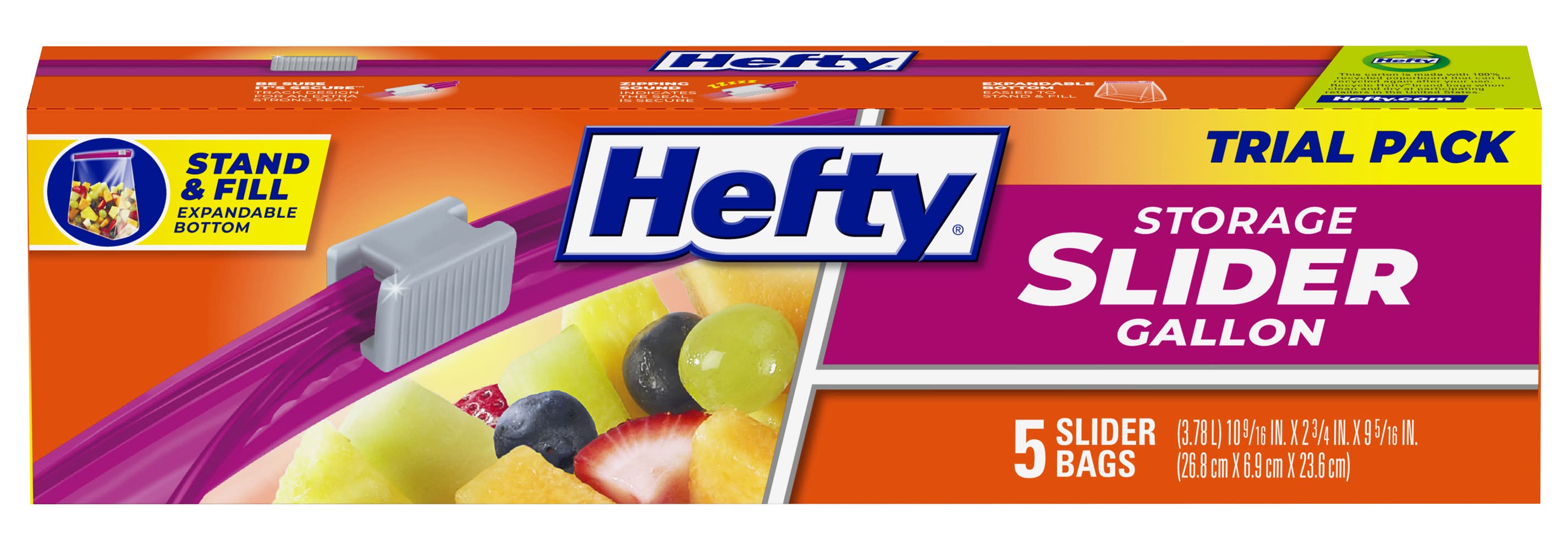 Hefty Storage Gallon Slider Bags (5 ct)