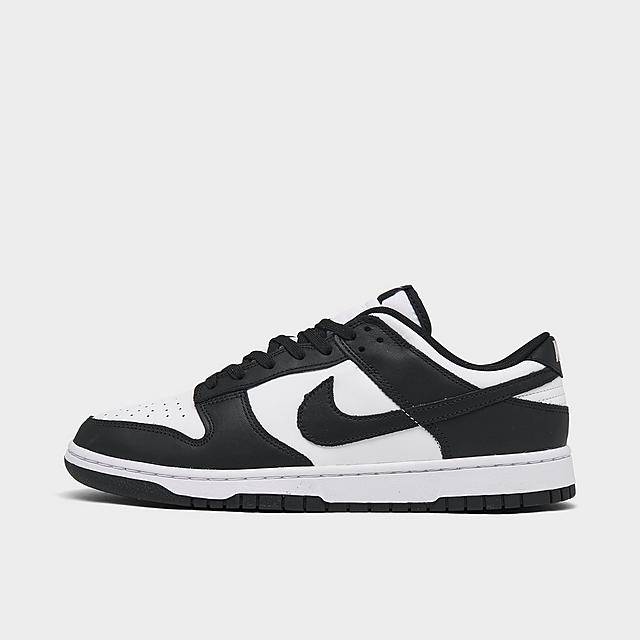 Nike Dunk Low Retro Casual Shoes (male/9.5/white-black)