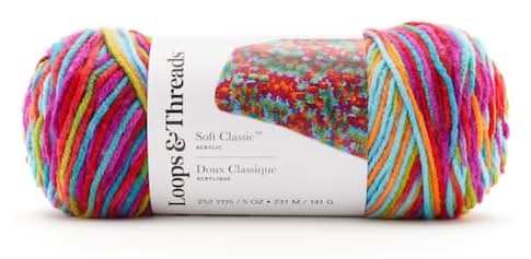 Loops & Threads Soft Classic Multi Ombre Yarn, 252 yd, Fiesta (5 oz)