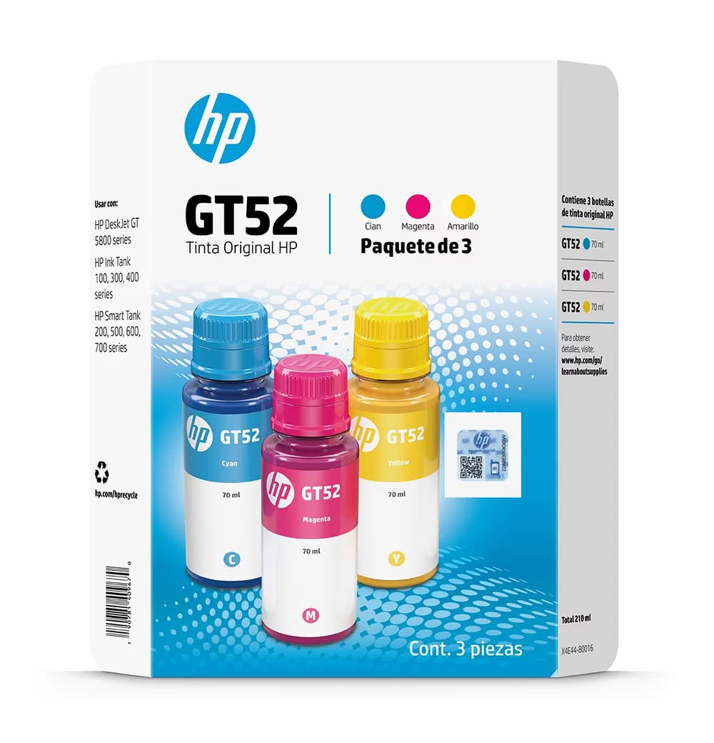 HP · Tinta gt52 tricolor (570,8 g)