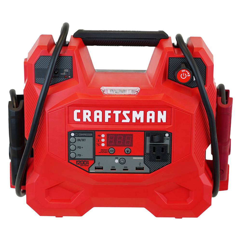 CRAFTSMAN 1200-Amp 12-Volt Portable Car Battery Jump Starter with Digital Display | CMXCESM256