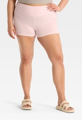 Women's High-Rise Bike Shorts - Wild Fable™ Light Pink XXL