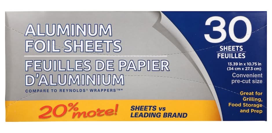 Pop-Up Aluminum Foil Sheets (30 ct)