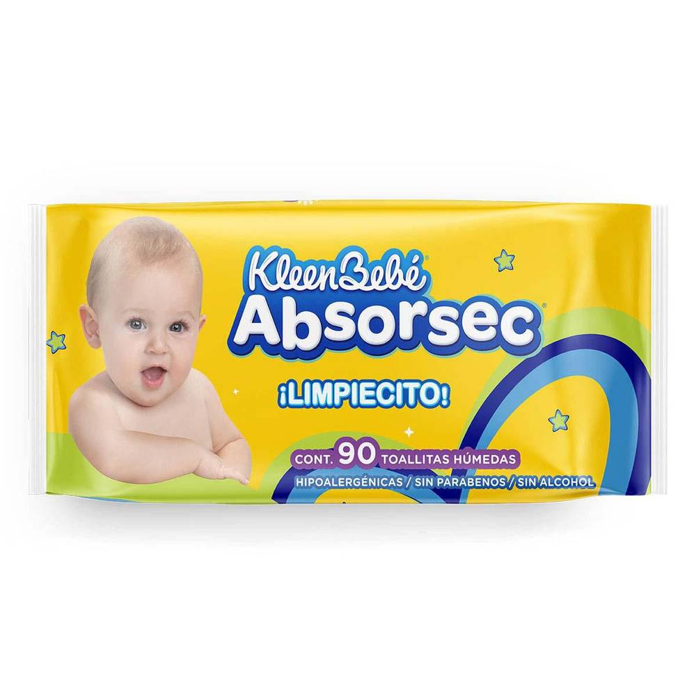 KleenBebé · Toallitas húmedas absorsec (90 un)