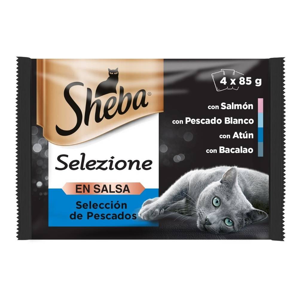 Alimento gatos pescado SHEBA 340 gr