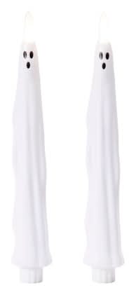 LED Ghost Tapered Candles 2-Pack