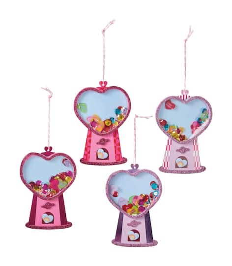 Valentine'S Day Heart Bubble Gum Machine Shaker Ornament Kit By Creatology