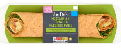 Morrisons The Best Mozzarella Tomato & Pecorino Pesto Wrap