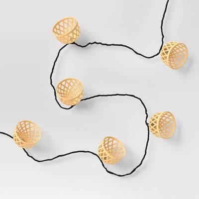 Natural Woven String Lights Natural Wood - Room Essentials™