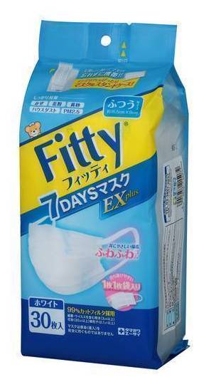 フィッティ７ＤＡＹＳマスクＥＸＰふつう３０枚ホワイト:4901957215072