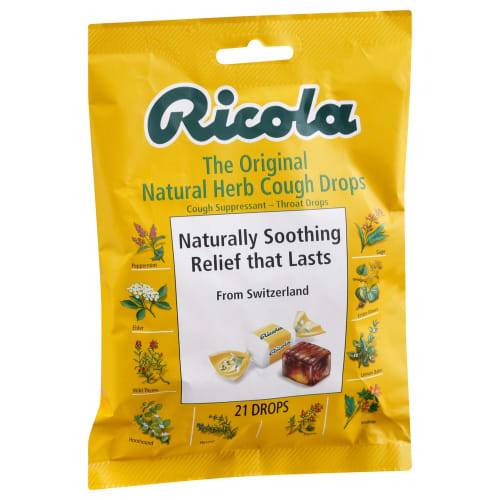 Original Natural Herb Cough Drops Ricola 21 drops