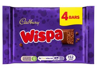 Cadbury Wispa Chocolate Bar 4 Pack 111.6g