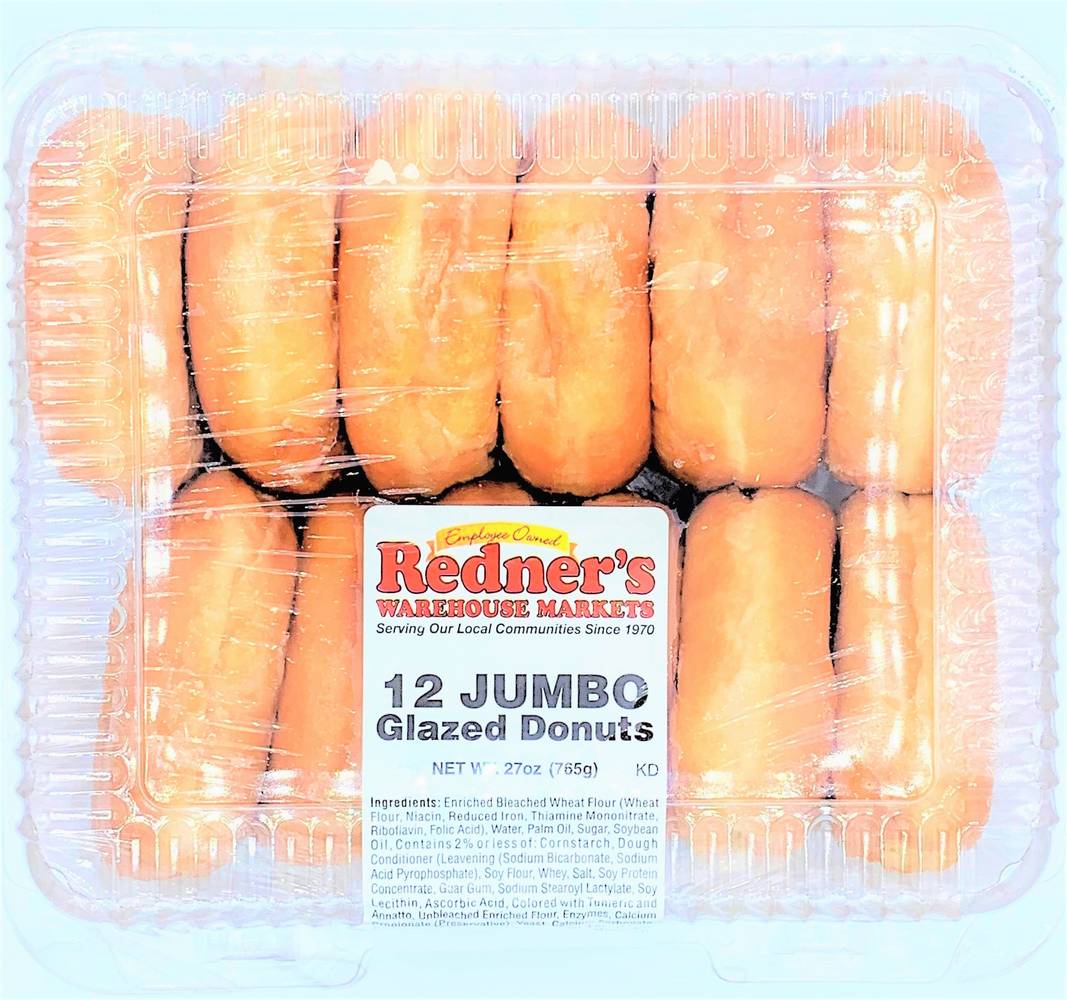 Redner's Jumbo Glazed Donuts Rings (1.69 lbs)