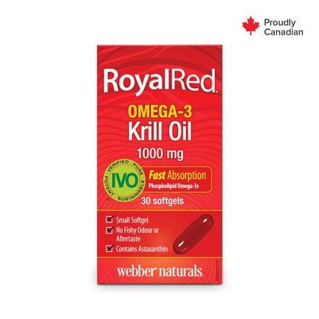Webber Naturals Royalred Omega-3 Krill Oil, Extra Strength, 1000 mg (30 ct)