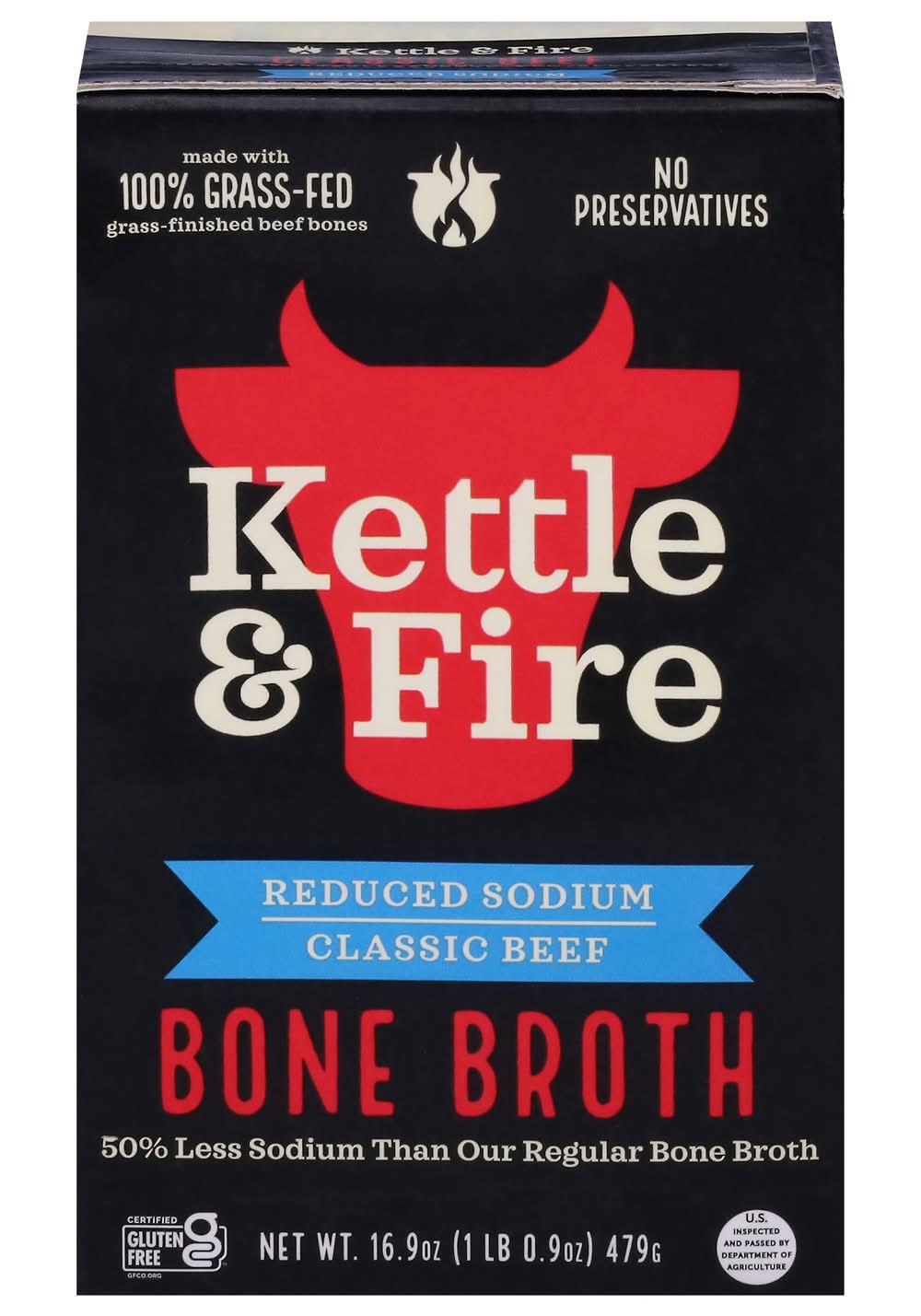 Kettle & Fire Reduced Sodium Classic Beef Bone Broth (16.9 oz)