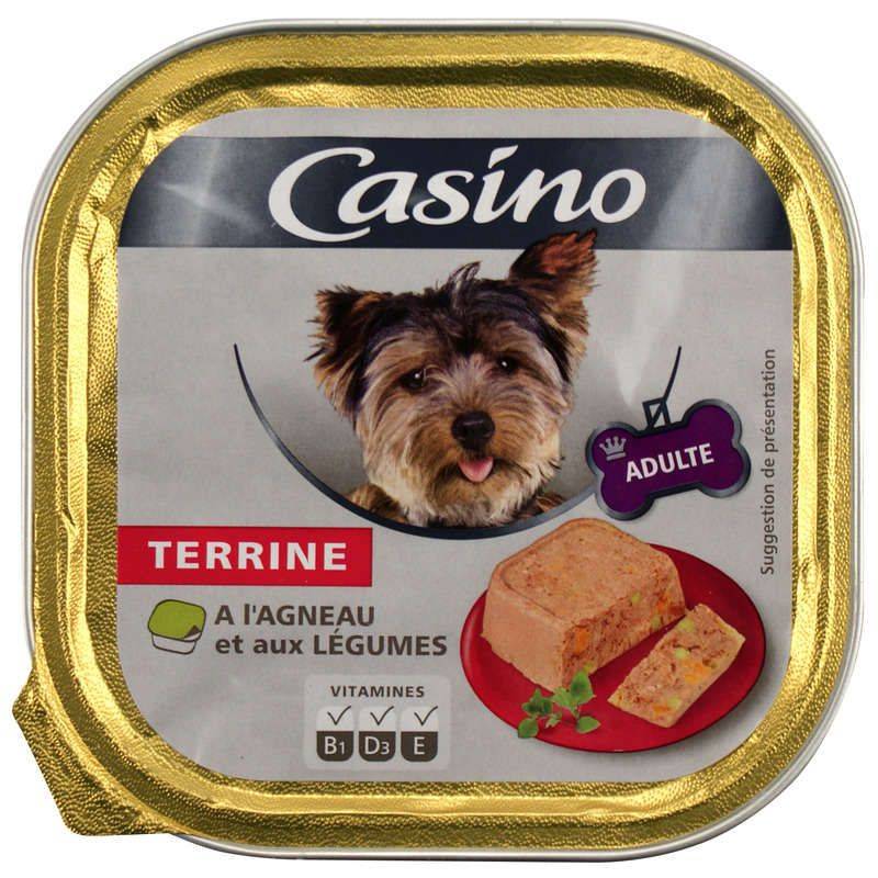Casino - Anima plus terrine à l'agneau et aux légumes pour chien adulte (300g)