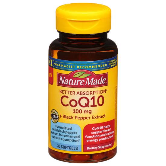 Nature Made 100 mg Coq10 Better Absorption Supplements
