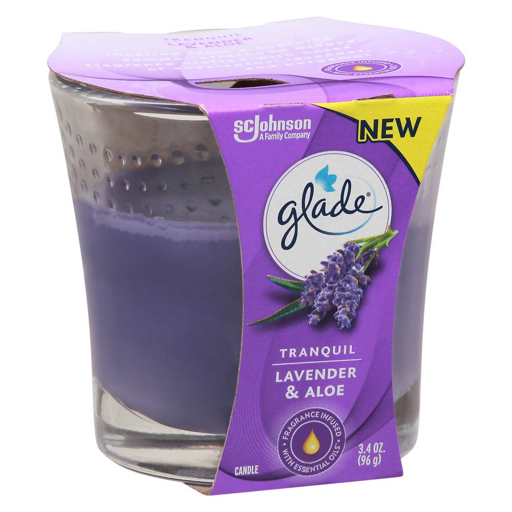 Glade Tranquil Lavender & Aloe Candle (3.4 oz)