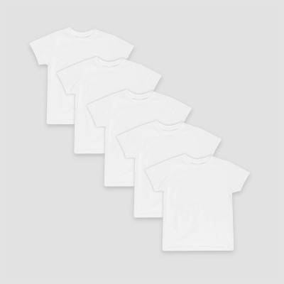 Hanes Boys' 5pk Crew Neck T-Shirt - White L