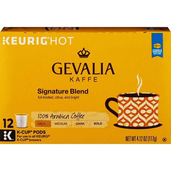 Gevalia Kaffe Signatire Blend, Mild-Medium Roast K-Cup Pods, 12CT