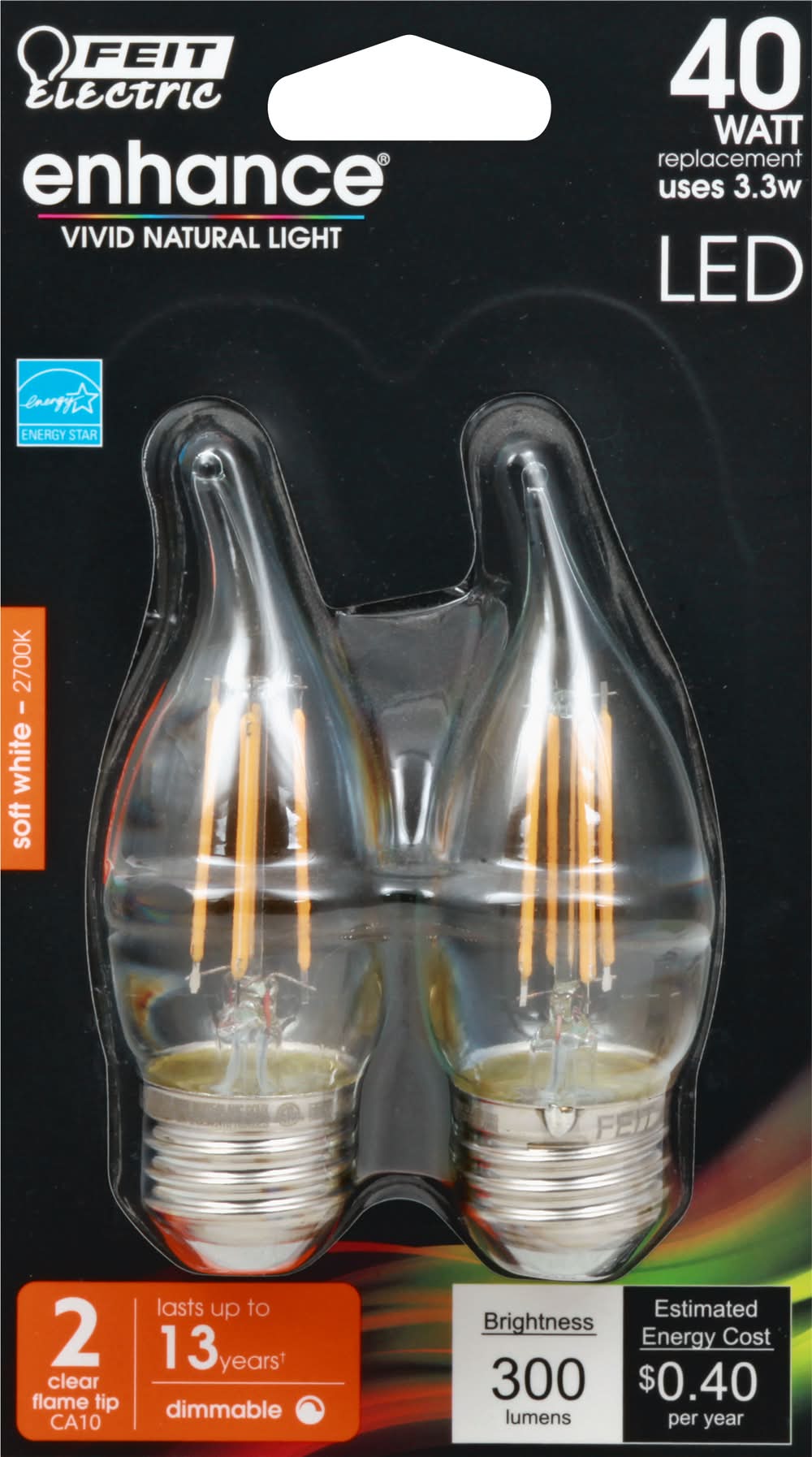 Feit Electric Enhance Led Soft White Flame Tip Bulbs