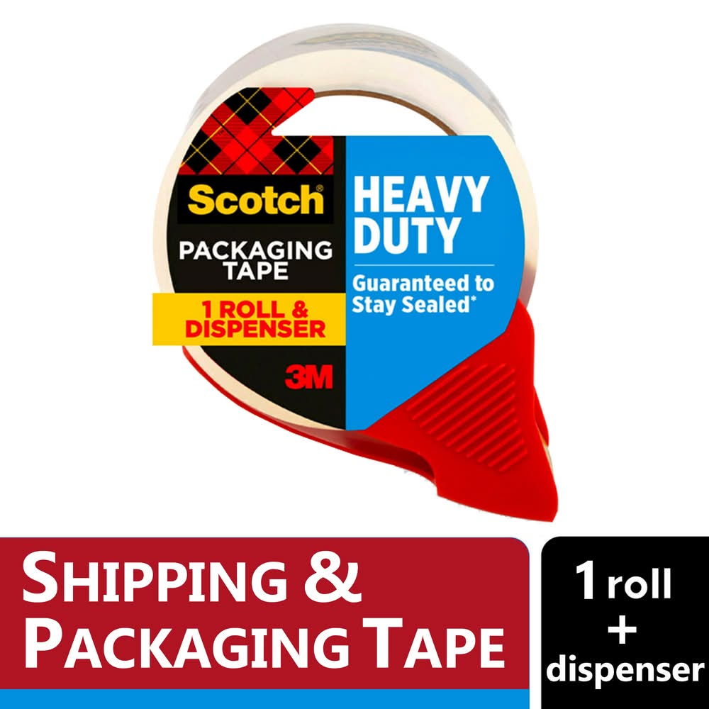 Scotch 1 -Pack 1.88-in x 38.2-yd Heavy Duty Packaging tape Dispenser Included