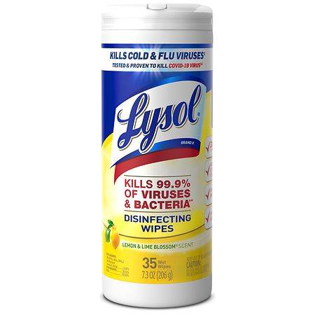 Lysol Disinfecting Wipes Lemon & Lime Blossom - 35.0 ea