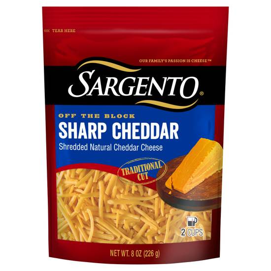 Sargento Shredded Sharp Cheddar Cheese (8 oz)
