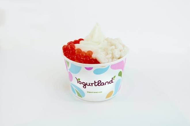 Plain Tart with Strawberry Popping Boba and Mochi