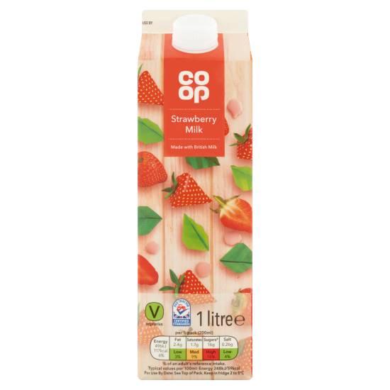 Co-op Strawberry Milk (1L)