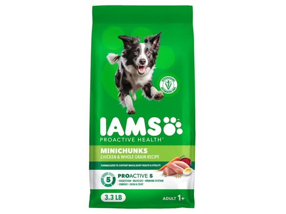 IAMS Adult Minichunks Chicken & Whole Grain Dog Food 52.8 oz